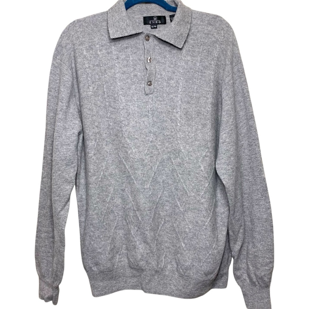 Vintage Enro Lambswool Cable Knit Sweater XL Long Sleeve Retro Eclectic Pullover